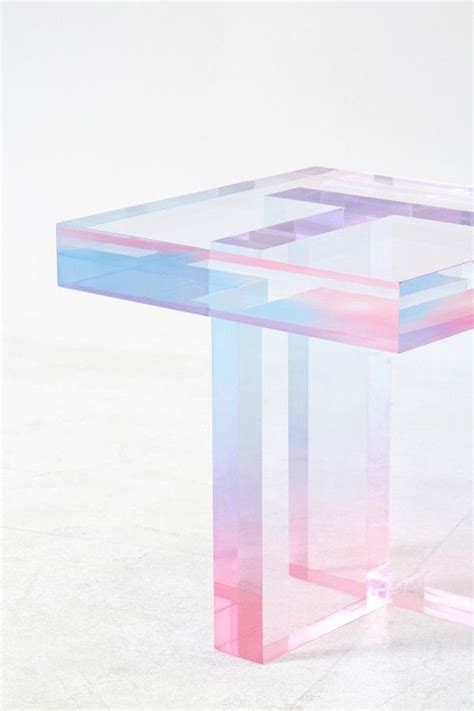 Tables Made With Dyed Acrylic Resin | Resin design, Acrylic side table, Acrylic furniture