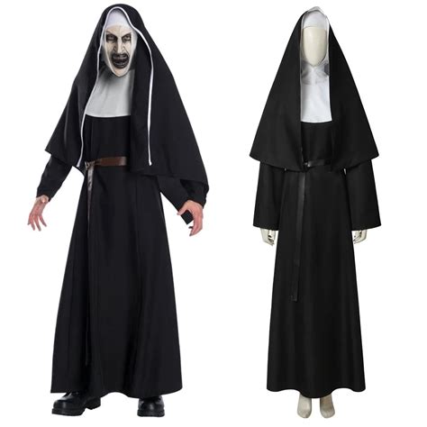 The Nun Valak Demon Nun Scary Cosplay Costume Horror Halloween Costume for Female Adult-in Movie ...