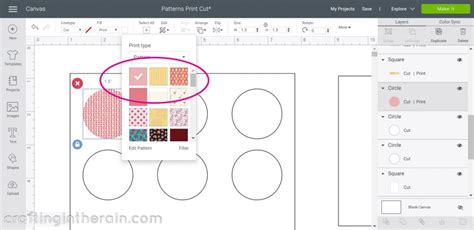 Pattern Fill in Cricut Design Space - Crafting in the Rain