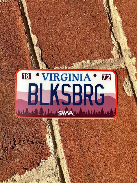 BLKSBRG - Virginia License Plate Sticker – The SWVA Shop