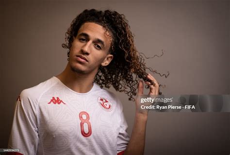 Hannibal Mejbri of Tunisia poses during the official FIFA World Cup ...