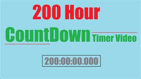 200 HOURS Countdown Video [Largest Timer Ever] - YouTube