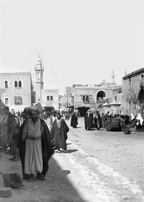 Manger Square Bethlehem Early 20th Century Photograph by Munir Alawi ...