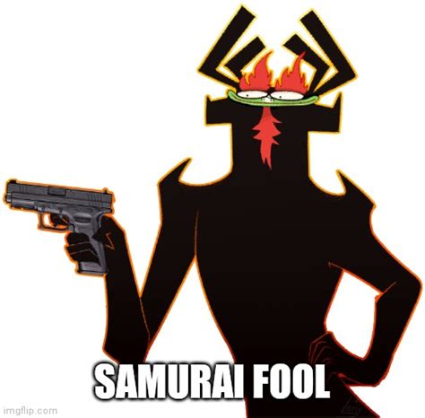 Aku with a gun - Imgflip