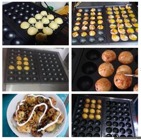 2019 Double Plate Electric Takoyaki Maker Takoyaki Pan Machine Popular Snack Food Maker ...