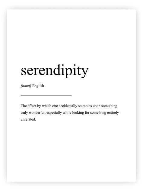 Serendipity Definition Poster | Definition Printable Wall Decor ...