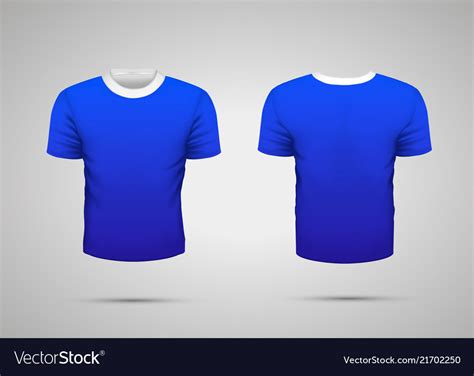 Mockup blank blue realistic sport t-shirt Vector Image