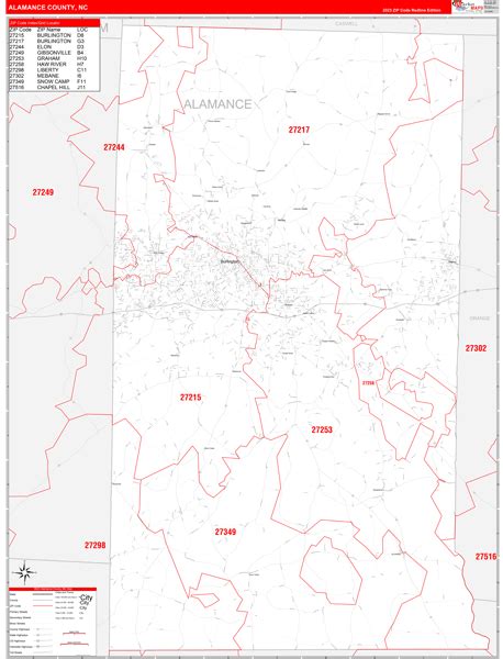 Alamance County, NC Map Book - Red Line