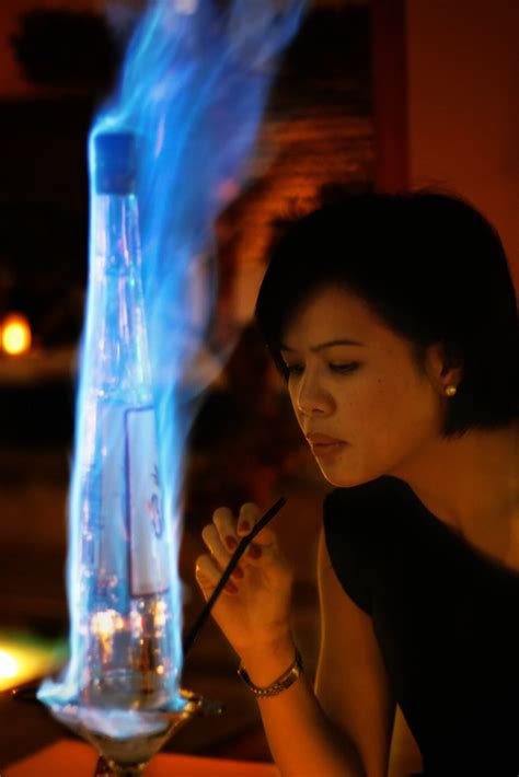 Drink up! | Kei drinking the famous Flaming Lamborghini! She… | Flickr