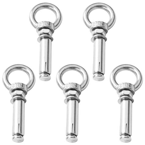 5Pcs M8 x 60mm Expansion Bolt Anchor Bolt 304 Stainless Steel Ring Lifting Anchor Eye Bolt ...