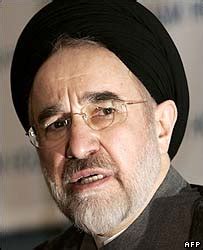 BBC NEWS | Middle East | Khatami labels US policy 'a joke'