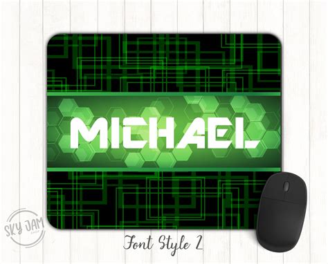 Green Gaming Mousepad Personalized Gaming Mousepad Custom | Etsy