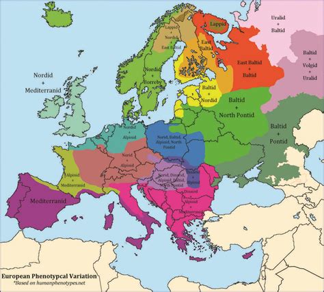 Map of European Phenotypes