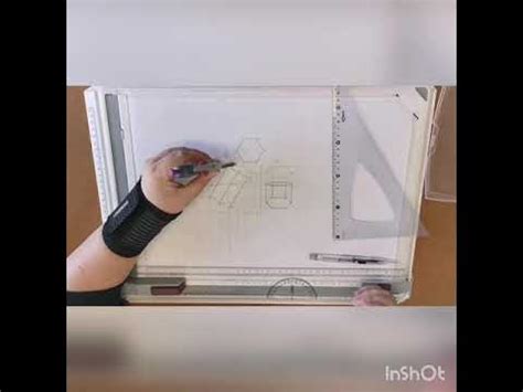 How to draw a solid geometry - sectioned hexagonal prism gr 10 EGD - YouTube