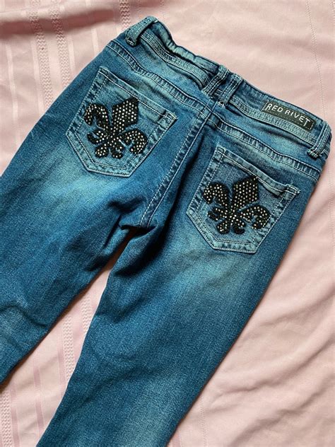 Red Rivet Womens Jeans size 5 US Second Hand Excellent | Etsy