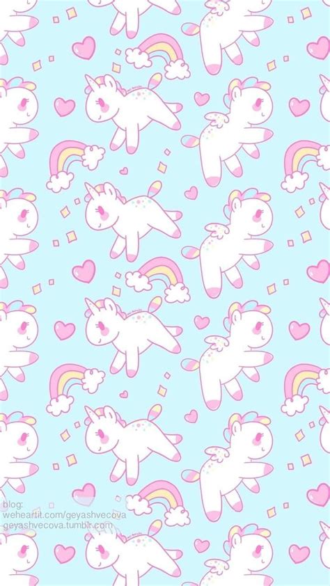 Kawaii Unicorn Background, Blue Kawaii Unicorn HD phone wallpaper | Pxfuel