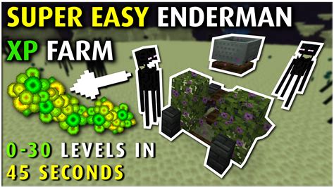 Minecraft ENDERMAN FARM - 1 HIT, FAST XP [0-30 in 45 Seconds] | CHAPMAN ║ Chapman Official ...