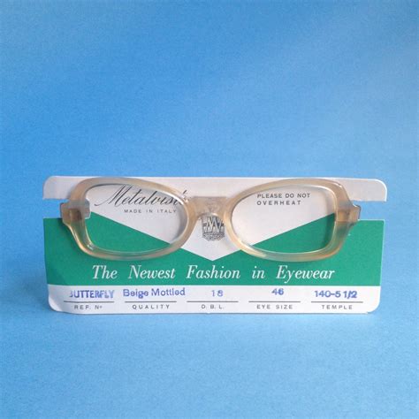 Vintage New Old Stock Metalvista Eyeglasses / Beautiful Translucent ...