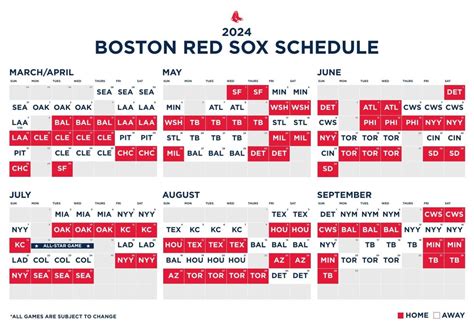 2024 Red Sox Schedule | Sports | eagletribune.com