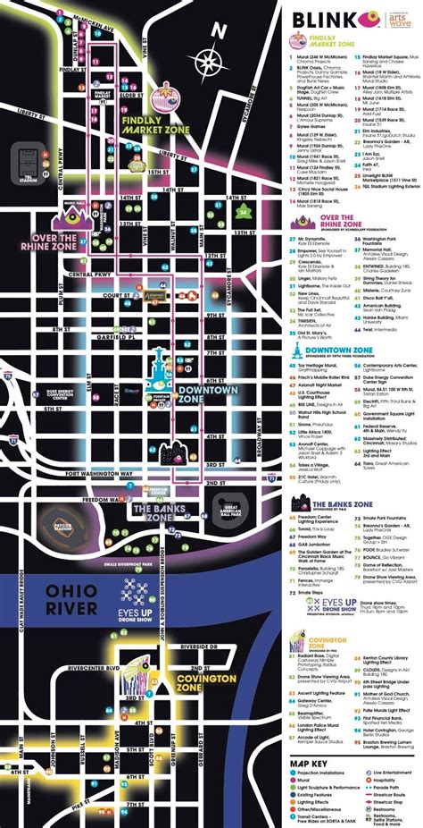 Blink Cincinnati 2022: Here's the official art installation map