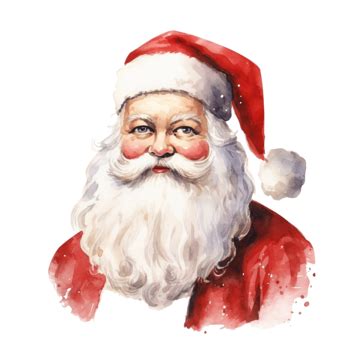 Watercolor Santa Claus Clip Art, Watercolor, Santa, Santa Claus PNG ...