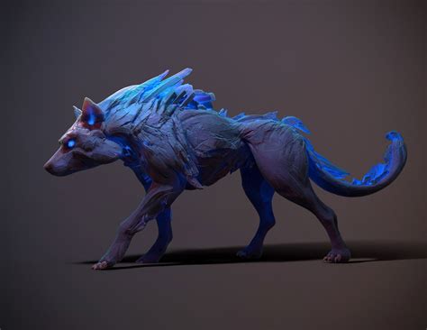 ArtStation - Fantasy Study Ice Wolf, Tyler Smith | Mythical creatures ...