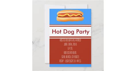 Hot Dog Party Invitation | Zazzle