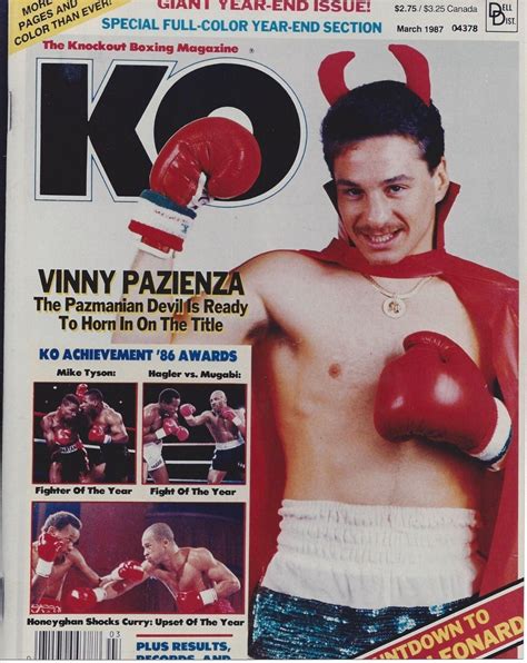 VINNY PAZIENZA 8X10 PHOTO BOXING MAGAZINE PICTURE - Boxing