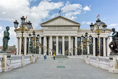 SKOPJE, REPUBLIC of MACEDONIA - 13 MAY 2017: Skopje City Center and ...