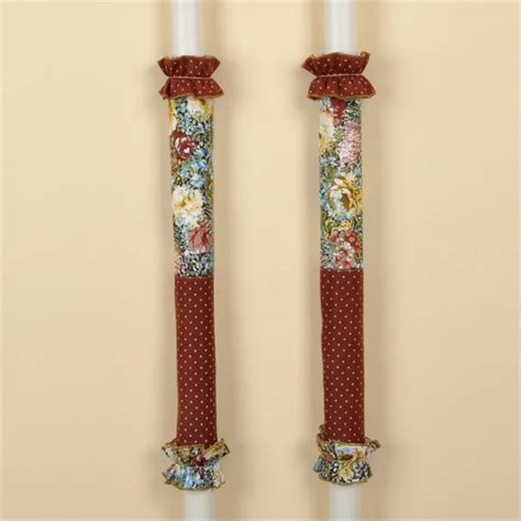 1Pair Refrigerator Handle Covers Floral Dot Print Fridge Door Handle Cover Cotton Cloth ...