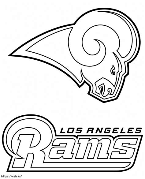 Los Angeles Rams Logo coloring page