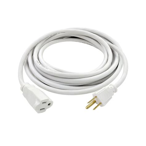 HDX 15 ft. 16/3 White Outdoor Extension Cord-AW64002 - The Home Depot