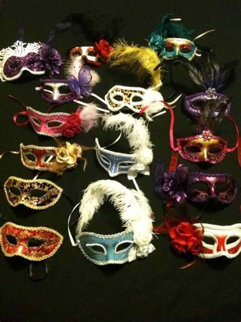 Mask mardi gras feather masks masquerade party favors | Etsy