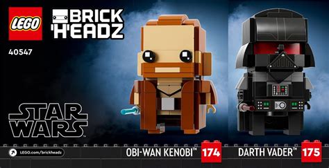 LEGO 40547 Obi-Wan Kenobi & Darth Vader Brickheadz revealed! - Jay's Brick Blog