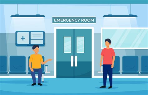 Premium Vector | Emergency room with people characters Hospital ...