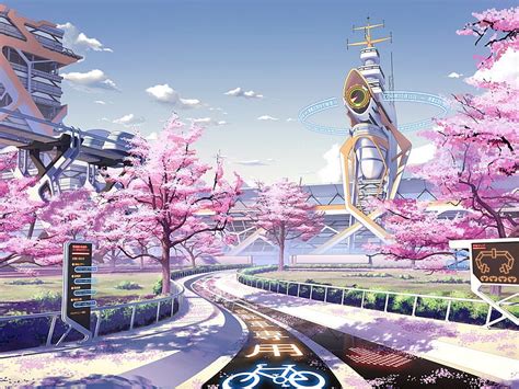 Anime Scenery Futuristic City, Future, Beauty, CG, City, HD wallpaper ...