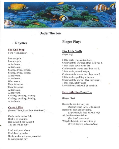 Under the Sea songs | Ocean theme preschool, Beach theme preschool, Preschool songs