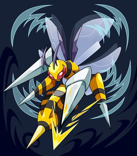 antennae beedrill flapping highres insect_wings mega_beedrill multiple ...