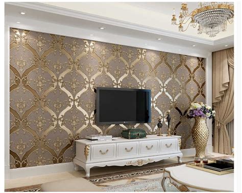 beibehang European classic personality faux leather 3d wallpaper ...