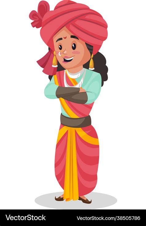 Rani lakshmibai cartoon character Royalty Free Vector Image