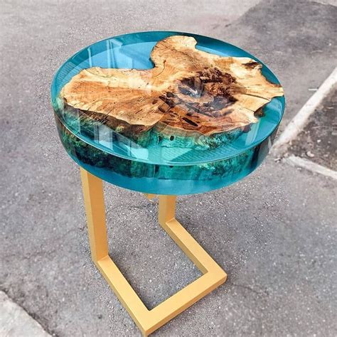 Wood Resin Table, Epoxy Resin Table, Epoxy Resin Crafts, Resin Diy, Wooden Tables, Diy Epoxy ...