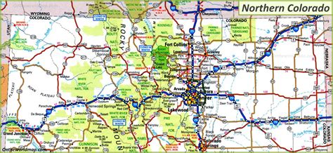 Map of Northern Colorado - Ontheworldmap.com