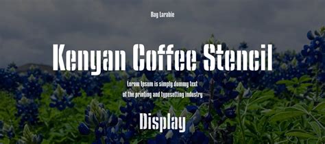 Kenyan Coffee Stencil Font | Font.Download