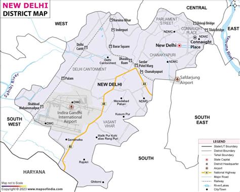 New Delhi District Map