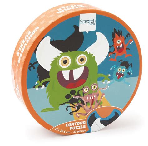 Scratch Puzzle Compact Mini Contour Puzzle Monster 33 pieces | Shop ...