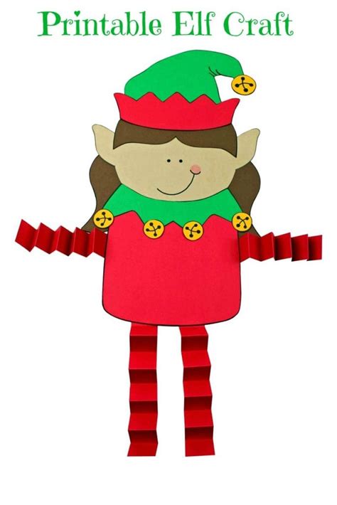 Free Printable Elf Girl Craft for Christmas - Mama Likes This