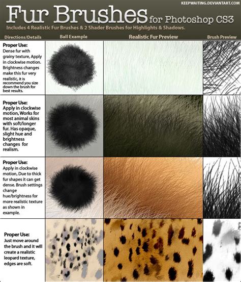 FUR BRUSHES - PHOTOSHOP CS3 by KeepWaiting on deviantART | Photoshop ...