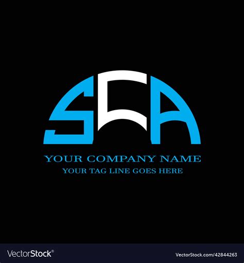 Sca letter logo creative design with graphic Vector Image