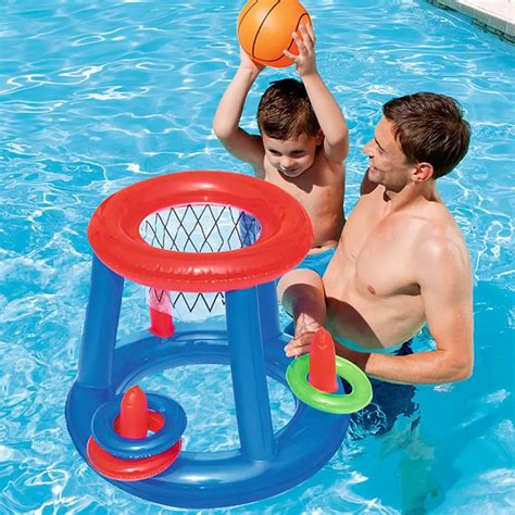 Swimming Pool Water Basketball Hoop Float Inflatable ring play game Toys Water Outdoor Sport Toy ...