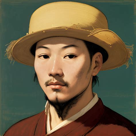 chinese pirate profile picture, asian straw hat, man, no beard, ... - Arthub.ai